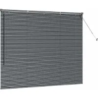 vidaXL Venetiaanse jaloezie Donkergrijs 130 x 160 cm 25 mm Aluminium