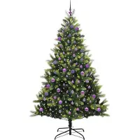 vidaXL Kunstmatige Scharnierende Kerstboom 300 LEDs Groen 180 cm