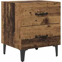 vidaXL Bedkast Oudhout 40 x 35 x 47,5 cm Bewerkt hout
