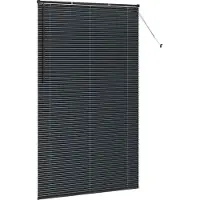 vidaXL Venetiaanse jaloezie Zwart 220 x 125 cm 25 mm Aluminium