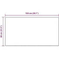 vidaXL Antislip vloerkleed van imitatie konijnenbont OLITE Taupe