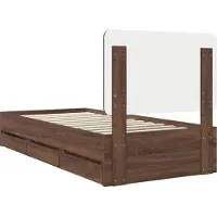 vidaXL Bedframe met lade Bruin Eiken 90 x 190 cm Ingenieurshout