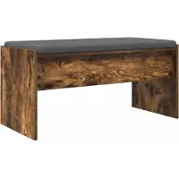 vidaXL Hallenbank met kussen Rook Eiken 83 x 38 x 40 cm