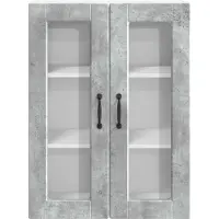 vidaXL Wandkast PORTO, betonlook, grijs, 60 x 31 x 80 cm, houtvezelplaat