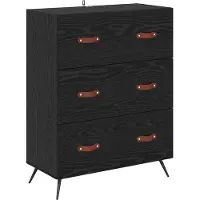 vidaXL Hoge kast met plank 2 st Zwart Eiken 69,5 x 34 x 180 cm