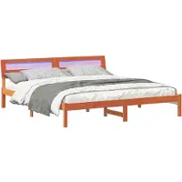 vidaXL Bedframe Wasbruin 180 x 200 cm Massief grenenhout
