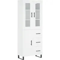 vidaXL Hoge kast 69,5x34x180 cm bewerkt hout wit