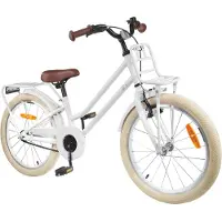 vidaXL Kinderfiets 18 Inch voor 5-7 jaar oud Wit
