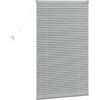 vidaXL Venetiaanse jaloezie zilver 130 x 75 cm 25 mm Aluminium