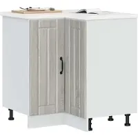 vidaXL Keukenhoekkast Lucca, grijs, Sonoma houtfineer