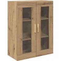 vidaXL Highboard Artisan Eiken 69,5 x 34 x 180 cm Bewerkt hout