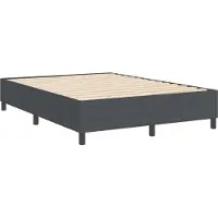 vidaXL Platformbedframe Donkergrijs 160 x 200 cm Corduroy stof