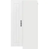 vidaXL Wandkast, hoekmodel, LUCCA, wit, 57 x 57 x 100 cm, houtvezelplaat