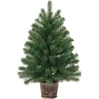 vidaXL Kunstkerstboom met standaard Groen 75 cm PVC, PE en staal