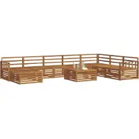 vidaXL Buiten bank set 9 st Naturel Massief Acacia Hout