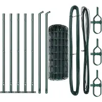 vidaXL Euro-hek met betonnen voetstuk 10 x 0,4 m PVC-Coated Staal Mesh