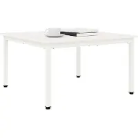 vidaXL Salontafel Wit 80 x 80 x 45 cm Massief grenenhout