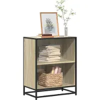 vidaXL Boekenkast 60x35x76 cm bewerkt hout sonoma eikenkleurig