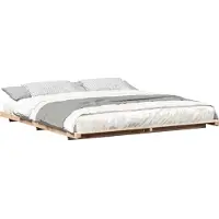 vidaXL Bedframe Bruin 180 x 220 cm Massief grenenhout