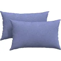 vidaXL Zitkussens 2 st Stof Jeans Blauw 200 x 40 cm