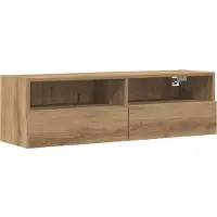 vidaXL TV Wandkast 2 st artisanaal eikenkleurig Bewerkt hout