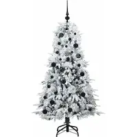 vidaXL Kunstmatige Hinged Kerstboom met 150 LED Wit 150 cm PE en PVC