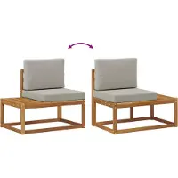 vidaXL 4 st Buiten bank set Massief Acacia Hout en Polyester