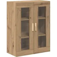vidaXL Highboard Artisan Eiken 34,5 x 34 x 180 cm Bewerkt hout