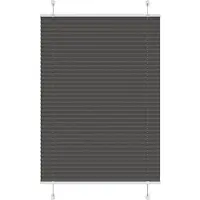 vidaXL Plissé rolgordijn 95x100 cm stofbreedte 94,4 cm polyester zwart