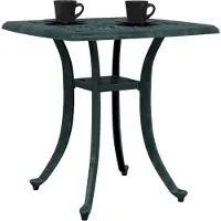 vidaXL Tuintafel 53x53x53 cm gietaluminium groen