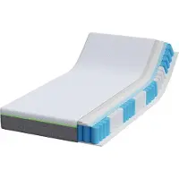 vidaXL Matras, medium zacht, 90 x 190 cm, wit en grijs