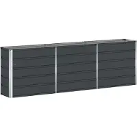 vidaXL Plantenbak Antraciet 240 x 40 x 75 cm Staal
