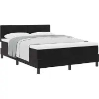 vidaXL Boxspring bed met hoofdeinde Zwart 140 x 190 cm Fluweel