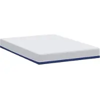 vidaXL Matras, wit en blauw, 140 x 190 cm, jacquardstof