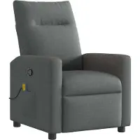 vidaXL Massagestoel Donkergrijze Stof