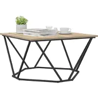 vidaXL Salontafel Sonoma Eik 80 x 80 x 45 cm Engineered hout en staal
