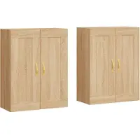 vidaXL Hangkasten 2 st bewerkt hout sonoma eikenkleurig