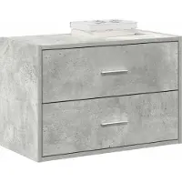 vidaXL Kast met 2 lades 60x31x40 cm bewerkt hout betongrijs