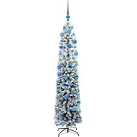 vidaXL Kunstkerstboom Groen 180 cm PVC en Staal en Kunststof