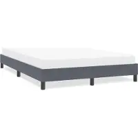 vidaXL Bedframe zonder matras 140x210 cm fluweel donkergrijs