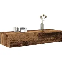 vidaXL Wandschap met lades 100x36x19 cm bewerkt hout oud houtkleurig