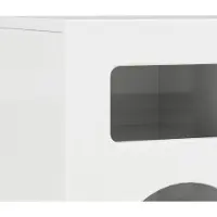 vidaXL TV Kast ELST 80 x 35 x 40 cm Hoogglans wit Bewerkt hout