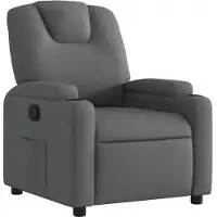 vidaXL Relaxfauteuil Donkergrijze Stof