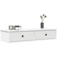vidaXL Wandschap met lades 100x37,5x19 cm bewerkt hout wit