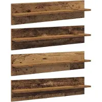 vidaXL Wandplanken Muurmontage 4 st Oud Hout 80 x 11,5 x 18 cm