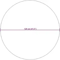 vidaXL Vloerkleden Rond LUGO Crème Ø 120 CM Polyester