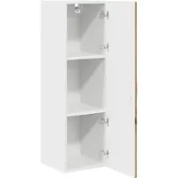 vidaXL Wandkast PORTO Artisan Eiken 30 x 31 x 100 cm Bewerkt hout