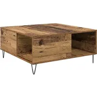 vidaXL Salontafel Oud Hout 80 x 80 x 36,5 cm Bewerkt hout