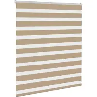 vidaXL Zebra Blind 130x100 cm stofbreedte 125,9 cm polyester zandbruin