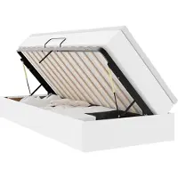 vidaXL Opslag bed met matras met matras Wit 100 x 200 cm Kunstleer